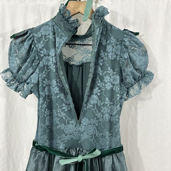 Weissman Dance Costume Fur Elise Character Dress Girls Size XLC Ruffle Teal - Picture 11 of 11